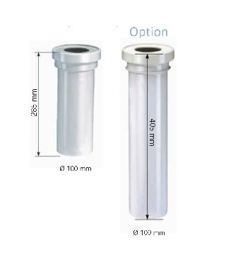 Ống thoát nước thẳng PVC - Đường kính: 100MM - Dài: 285MM